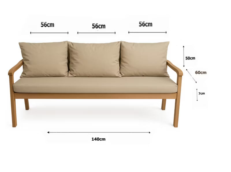 Havehynde til Bænk 140x60 cm Beige