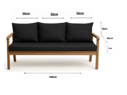 Havehynde til Havebænk 3-Personers 160x60x50 cm