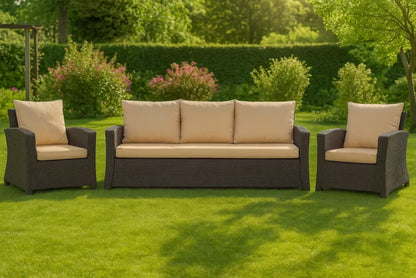 Havehynder til 3-Personers Rattan Sofa 180x60 cm Beige