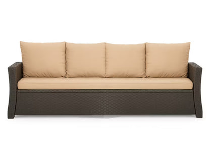 Havehynder til 3-Personers Rattan Sofa 180x60 cm Beige