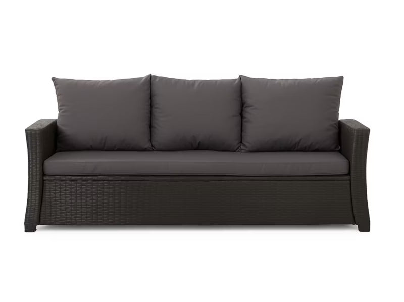 Havehynder til 3-Personers Rattan Sofa 160x60 cm Antracit