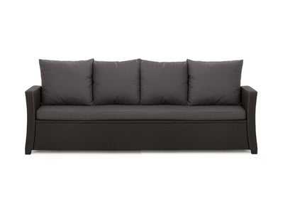 Havehynder til 3-Personers Rattan Sofa 180x60 cm Antracitgrå
