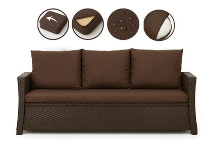 Havehynder til 3-Personers Rattan Sofa