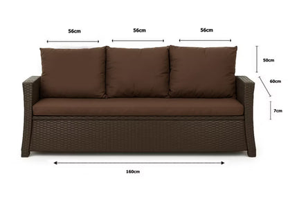 Havehynder til 3-Personers Rattan Sofa