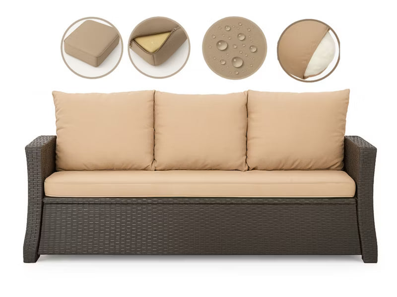 Havehynder til 3-Personers Sofa 140x50 cm Beige