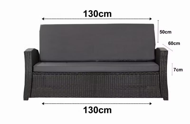 Havehynder til Loungesofa 130x60/130x50 cm Antracit