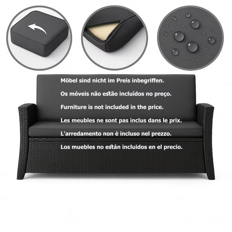 Havehynder til Loungesofa 130x60/130x50 cm Antracit