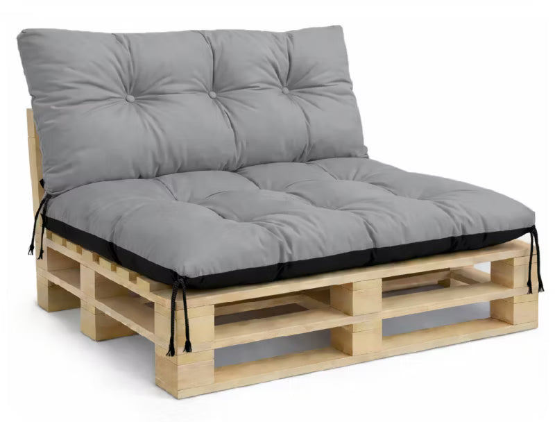 Havehynder til Pallemøbler 120x80 cm Grå Vandtæt 2 Stk