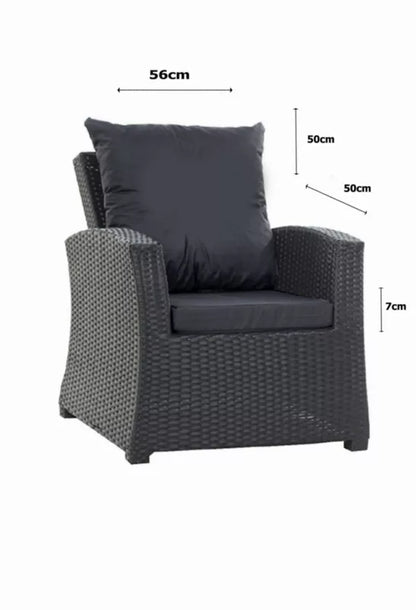 Havehynder til Polyrattan 56x52 cm Sort 4 Sæt