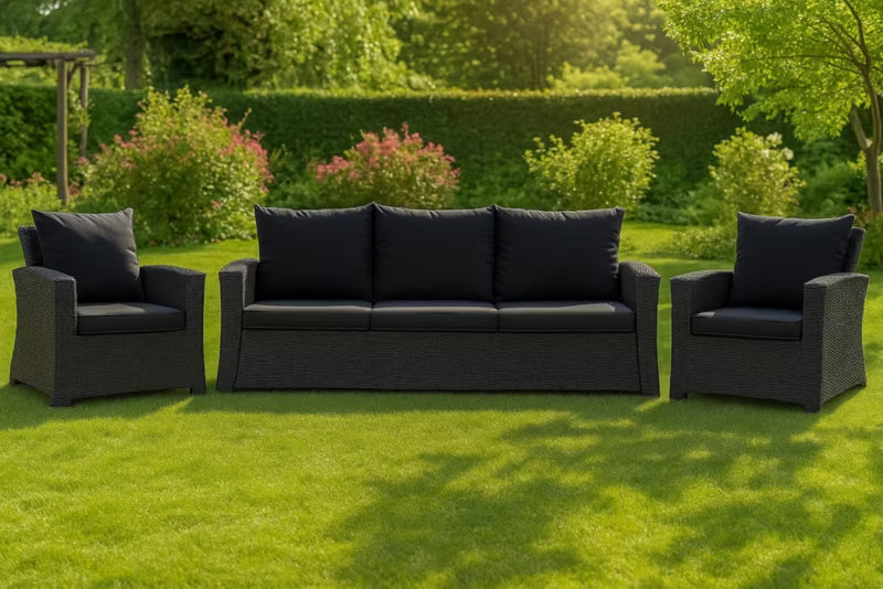 Havehynder til Rattan Sofa 120x60 cm Antracitgrå