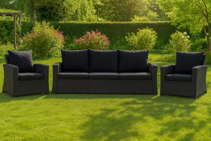 Havehynder til Rattan Sofa 120x60 cm Antracitgrå