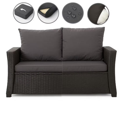 Havehynder til Rattan Sofa 120x60 cm Antracitgrå