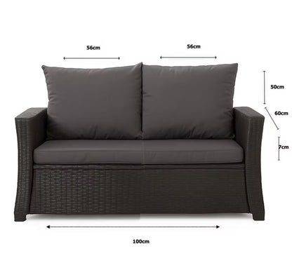 Havehynder til Rattansofa 100x60 cm Antracit