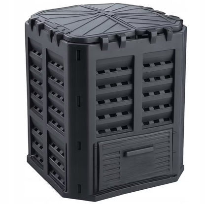 Havekompostbeholder 360 Liter 70x70x84 cm Sort