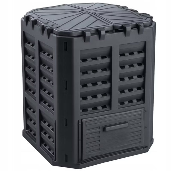 Havekompostbeholder 360 Liter 70x70x84 cm Sort