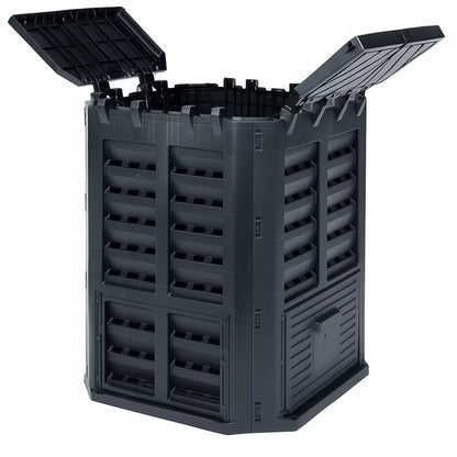 Havekompostbeholder 360 Liter 70x70x84 cm Sort
