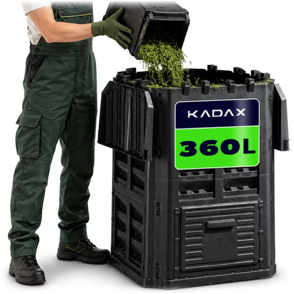 Havekompostbeholder 360 Liter Sort Modulær