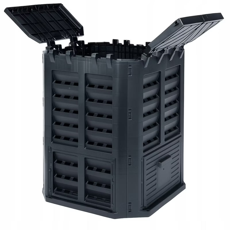 Havekompostbeholder 360 Liter 70x70x84 cm Sort