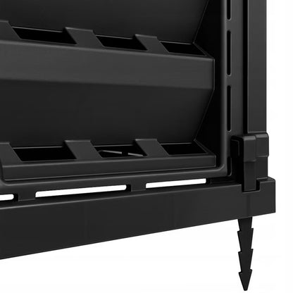 Havekompostbeholder 360 Liter 70x70x84 cm Sort