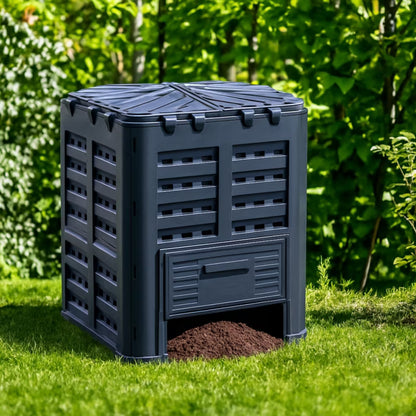 Havekompostbeholder 360 Liter 70x70x84 cm Sort