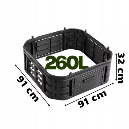 Havekompostbeholder Modul 260 Liter Sort
