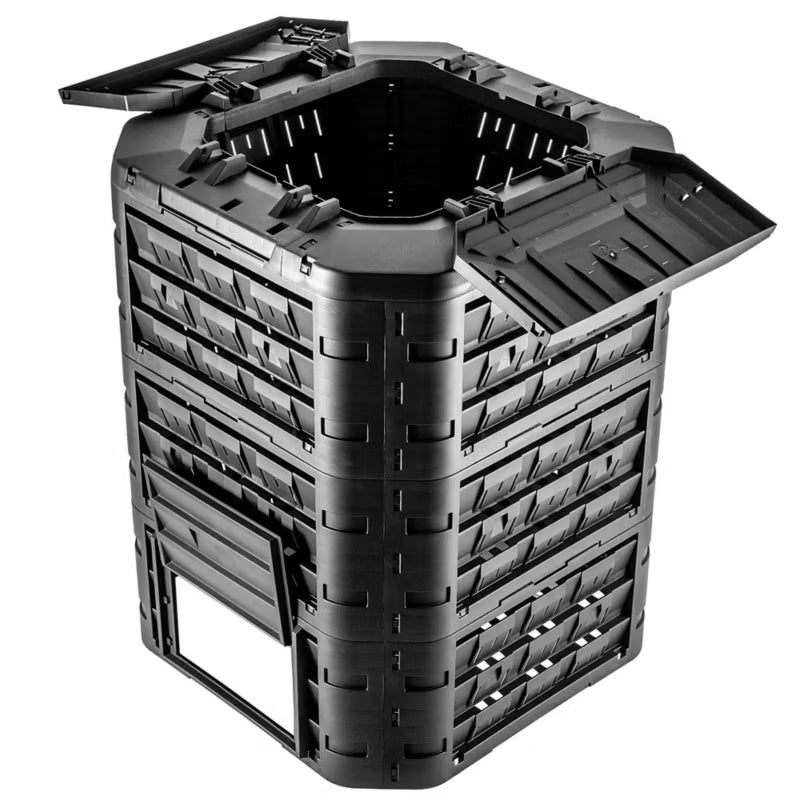 Havekompostbeholder Modulær 950 Liter Sort
