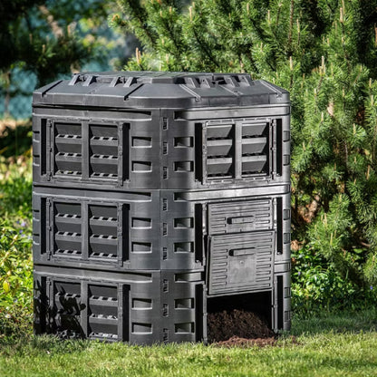 Havekompostbeholder Modulopbygget 860 Liter Sort
