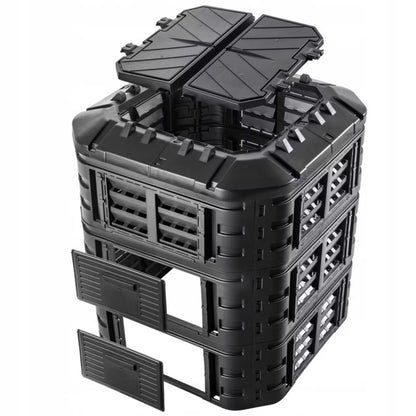 Havekompostbeholder Modulopbygget 860 Liter Sort