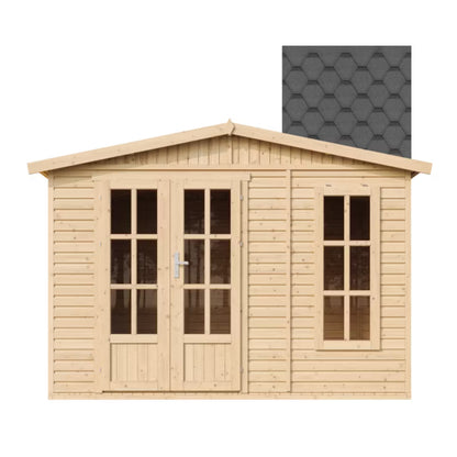 Havekontor M334FBH334FBBLACK 332x222 cm 6 m² Træ
