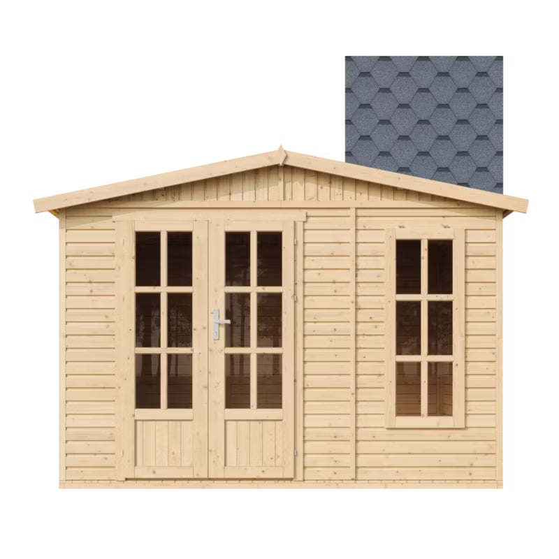 Havekontor M334FBH334FBGREY 332x222 cm Grå Træ 6 m²
