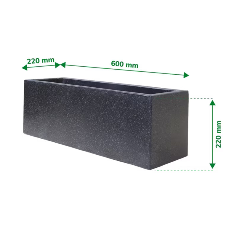 Havekrukke Betoneffekt 60x22 cm Mørkegrå