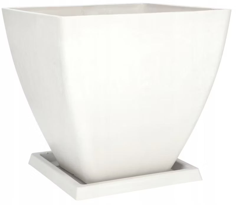 Havekrukke Komposit 28 cm Hvid med Underskål