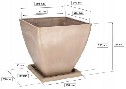 Havekrukke Komposit 28 cm med Underskål