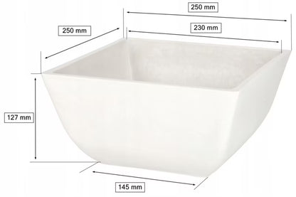 Havekrukke Komposit Frostsikker 25x25 cm Hvid