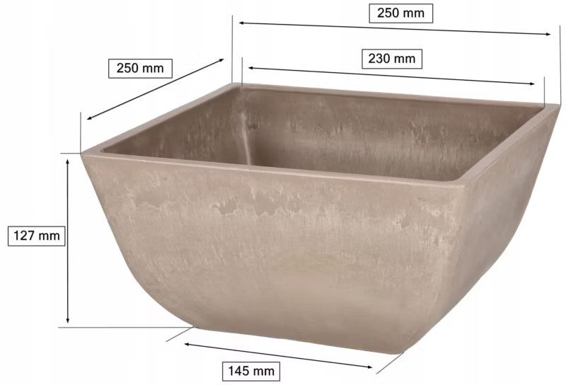 Havekrukke Komposit Frostsikker 25x25 cm Taupe | 5904994005520