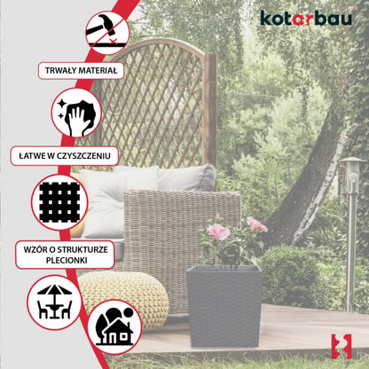 Havekrukke Rattan 22x22 cm Umbra med Indsats
