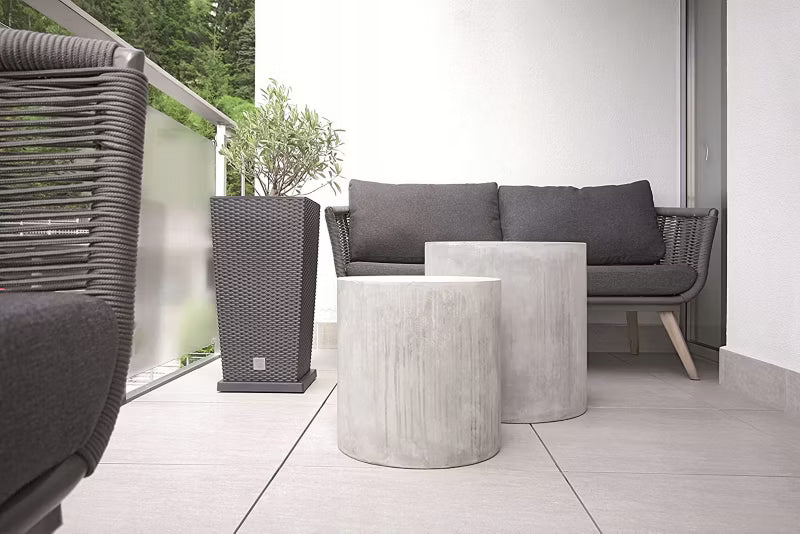Havekrukke Rattan 29x29 cm Antracit med Indsats