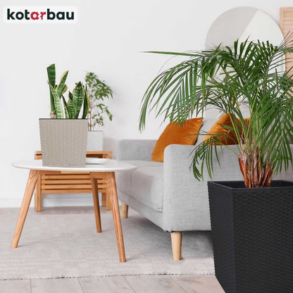 Havekrukke Rattan 32x32 cm Antracit 2 Stk.