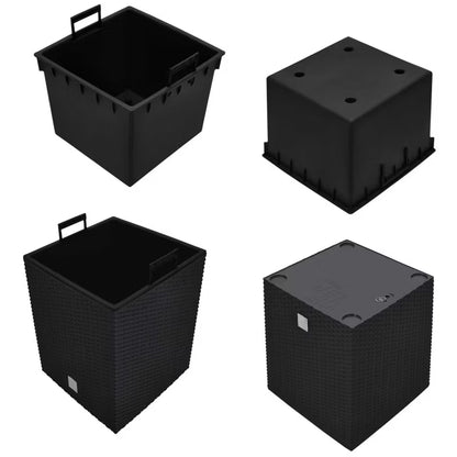 Havekrukke Rattan 32x32 cm Antracit 2 Stk.
