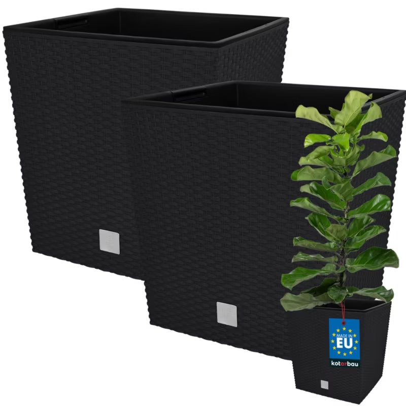 Havekrukke Rattan 32x32 cm Antracit 2 Stk.