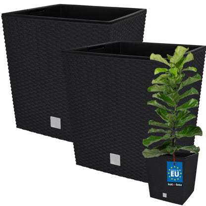 Havekrukke Rattan 32x32 cm Antracit 2 Stk.