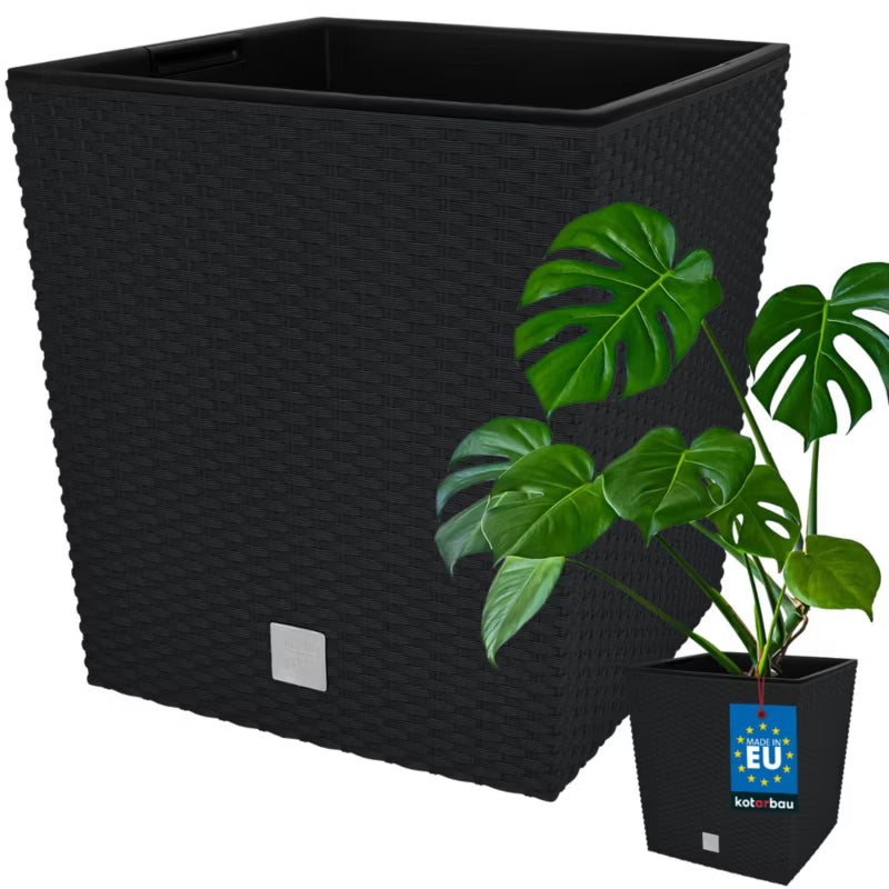 Havekrukke Rattan 40x40 cm Antracit med Indsats