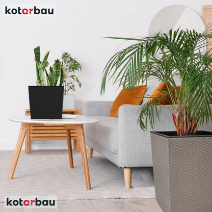 Havekrukke Rattan 40x40 cm Mocca med Indsats