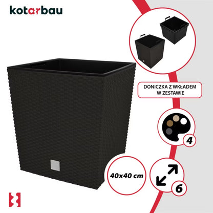 Havekrukke Rattan med Indsats