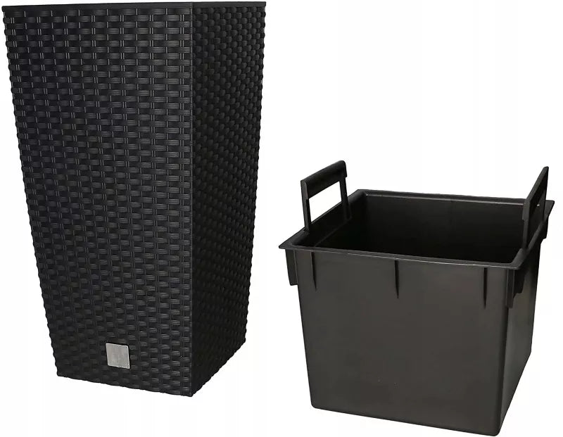 Havekrukke Rattan med Indsats 24x24 cm Antracit