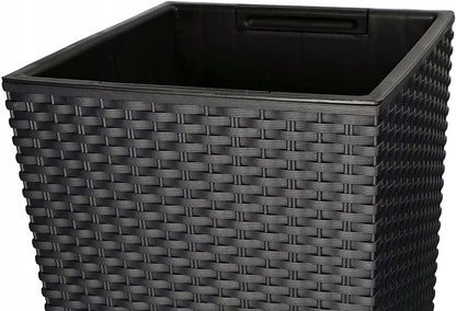 Havekrukke Rattan med Indsats 24x24 cm Antracit