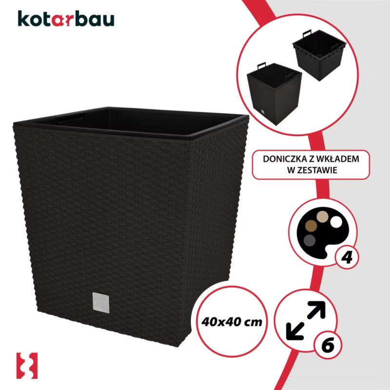 Havekrukke Rattan med Indsats