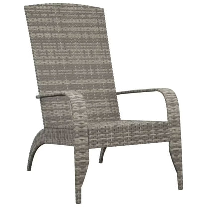 Havelænestol Polyrattan 59x76x94 cm Grå