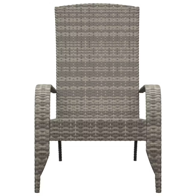 Havelænestol Polyrattan 59x76x94 cm Grå