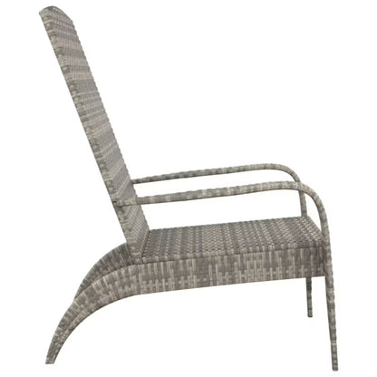 Havelænestol Polyrattan 59x76x94 cm Grå